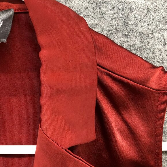 Vince Camuto Satin Vest Jacket Womens XS Sleeveless Tie Waist Top Copper - Picture 6 of 9